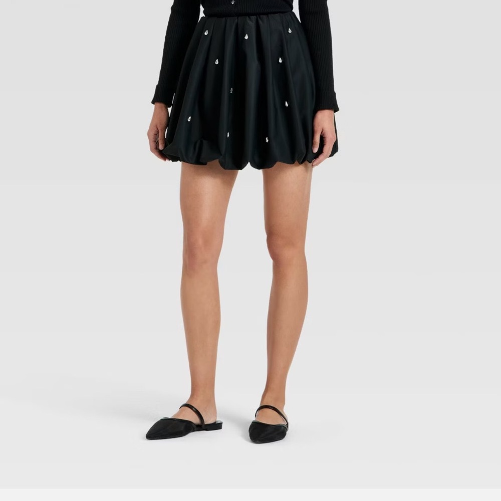 Elegant Black Bubble Skirt